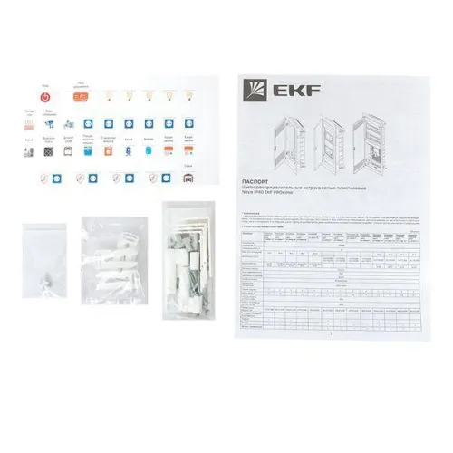 Щит комбинированный встраив. Nova 2 DIN-рейки + 2 монтаж. платы 4 габарит IP41 с метал. перфорированной дверью EKF nv-cb-pmd-2+2 фото 4