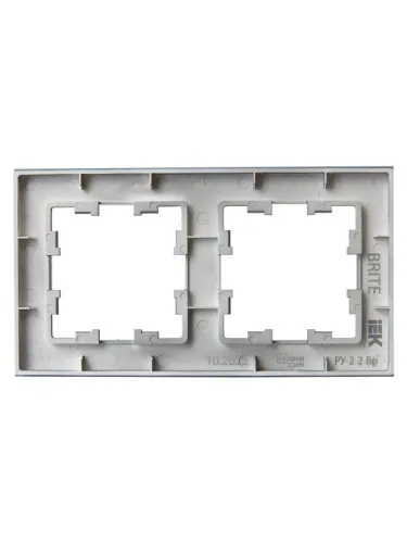 Рамка 2-м BRITE РУ-2-2-Бр стекло маренго матов. IEK BR-M22-G-31-K35 фото 2