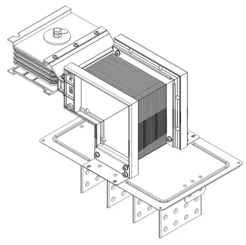 Секция фланцевая лев. Тип2 1250А Cu 3L+N+PER IP55 тран. IEK LB-1250C4-35-F-FL2