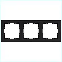 Рамка 3-м G-Classic черн. матов. soft touch Jasmart G1003PB