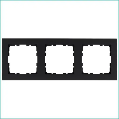 Рамка 3-м G-Classic черн. матов. soft touch Jasmart G1003PB