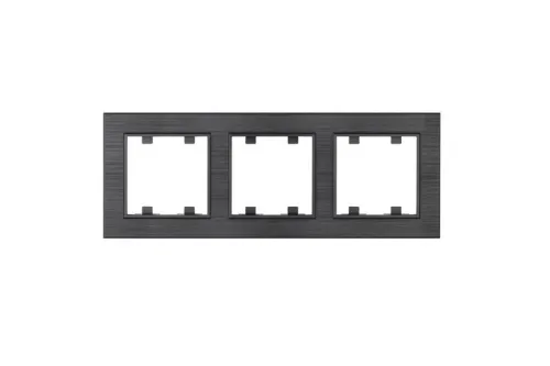 Рамка 3-м Karea LINE STAR дым. металлик Makel 86050703