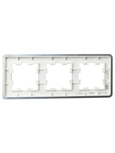 Рамка 3-м BRITE РУ-3-1-Бр метал. алюм. RE AL IEK BR-M32-M-21-K47 фото 4