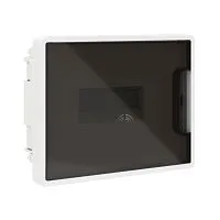 Щиток встраиваемый 8мод. IP41 с тонированной дверцей с 2 шинами PEN на 6 и 8 отверст. бел. DKC F08B1WD
