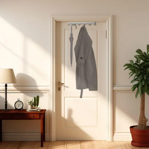 Вешалка навесная на дверь 6 крючков бел. Rexant 38-0644 фото 3