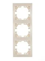 Рамка 3-м Mira вертикал. крем. LEZARD 701-0300-153