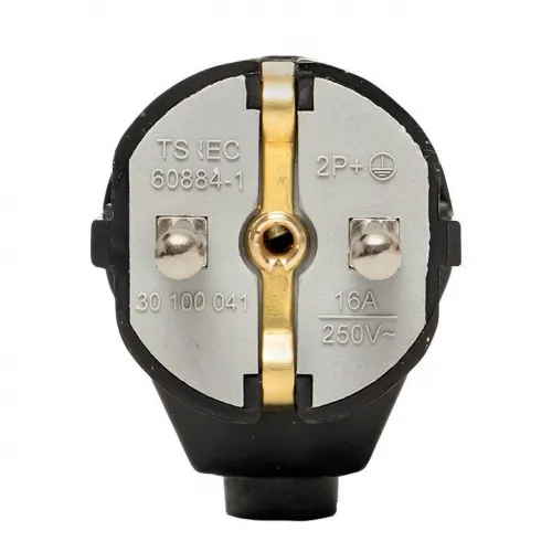 Вилка угловая 16А 250В усиленная с заземл. черн. PROxima EKF AVY16-30-r фото 6