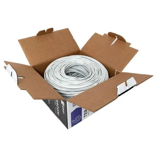 Кабель витая пара U/UTP кат.6 4 пары 23 AWG solid LSZH нг(А)-HF сер. (уп.305м) TERACOM PRO EKF TRP-6UTP-04LSH-GY-IN3 фото 6