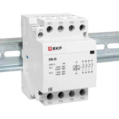 Контактор модульный КМ 25А 4NC (3 мод.) PROxima EKF km-3-25-04 фото 5