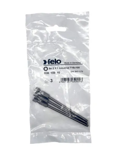 Бита крестовая Torx 15X100 Industrial (уп.3шт) FELO 03615910 фото 2