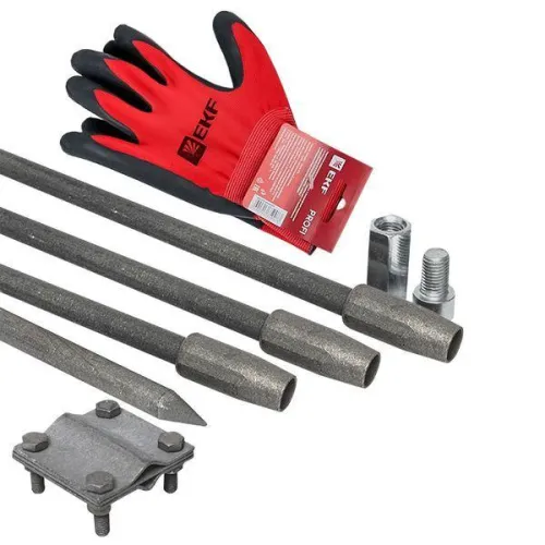 Комплект заземления верт. с заострением d16 дл.6м (4х1.5м) HZ PROxima EKF gc-21601 фото 4