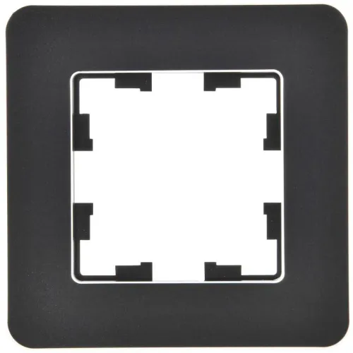 Рамка 1-м BRITE РУ-1-1-Бр метал. черн. RE IEK BR-M12-M-01-K02 фото 3
