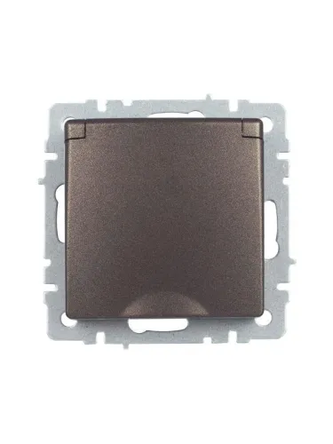 Розетка BRITE РСбш10-3-БрТБ 16А IP20 с заземл. защ. шторки с крышкой механизм бронза IEK BR-R16-16-K45 фото 5