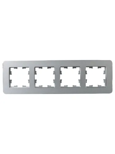 Рамка 4-м BRITE РУ-4-1-Бр метал. алюм. RE IEK BR-M42-M-01-K47 фото 3