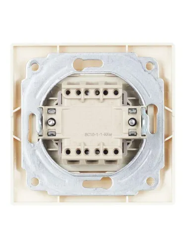 Выключатель 1-кл. СП Кварта 10А IP20 ВС10-1-1-ККм с индикацией крем. GENERICA EVK11-K33-10-DM фото 2
