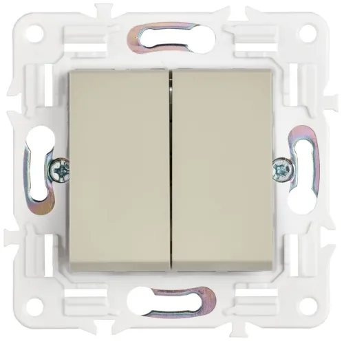 Выключатель проходной 2-кл. SKANDY 10А SK-V05B беж. IEK SK-V22-0-10-K10 фото 2