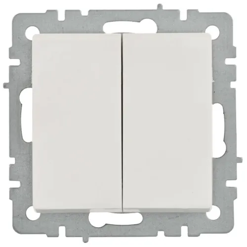 Выключатель 2-кл. Brite 10А ВС10-2-0-БрБ механизм бел. IEK BR-V20-0-10-K01-PRO фото 3