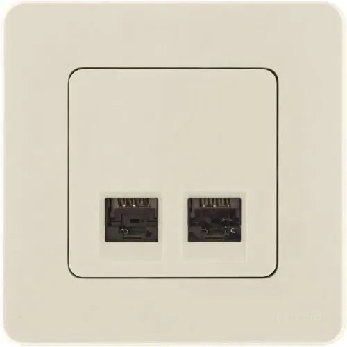 Розетка компьютерная 2-м Inspiria RJ45 кат.5E UTP сл. кость IEK 673836 фото 2