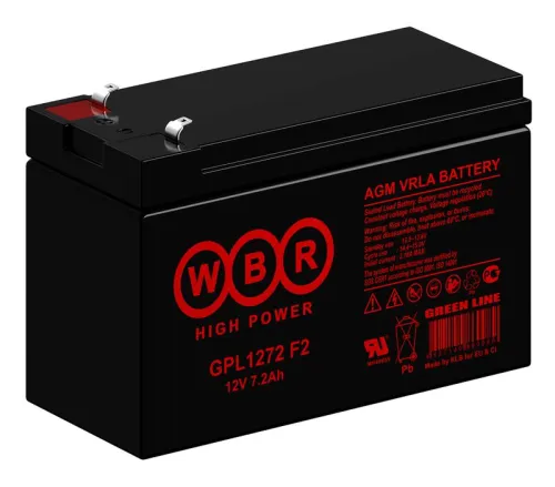 Аккумулятор 12В 7.2А.ч WBR GPL1272 F2 WBR фото 4