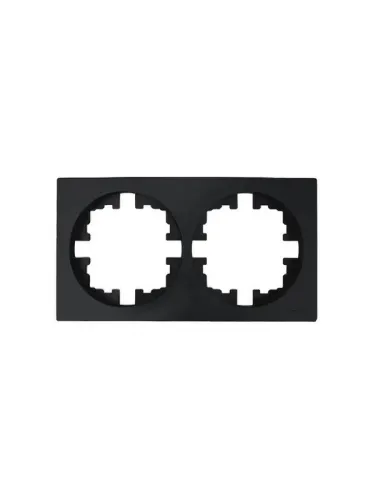 Рамка 2-м OSEN горизонт. квадрат черн. бархат LEZARD 743-4200-147