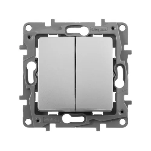 Выключатель 2-кл. СП Etika 10А IP20 250В 10AX авт. зажимы механизм алюм. IEK 672402 фото 4