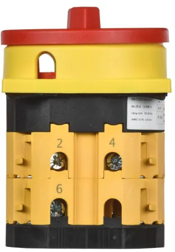 Переключатель кулачковый40А (сх. 10) закрытая рукоятка авар. IEK MI-CS12-040-010 фото 5