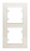 Рамка 2-м Karea вертикал. крем. Makel 56010707