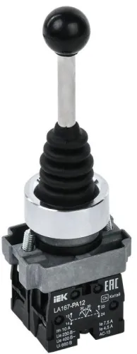 Джойстик LA167-PA12 на 2 полож. 2НО с фиксацией черн. KARAT IEK BBJ20-PA12-5-21-2-K02