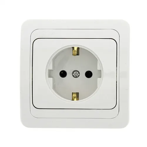 Розетка 1-м СП Лондон 16А IP20 с заземл. бел. PROxima EKF EER16-028-10