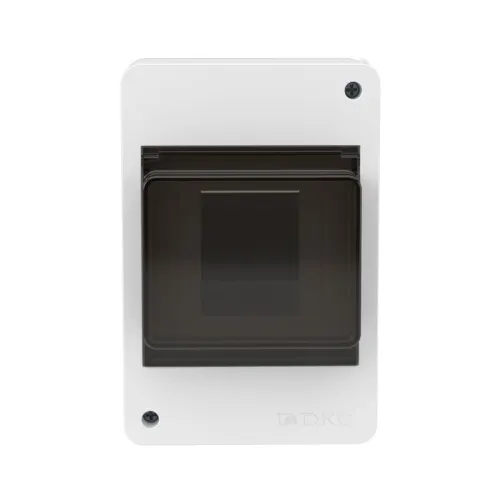 Щиток настенный Фрейм (FRAME) 4мод. с тонированной дверцей бел. DKC F04W0WD фото 5