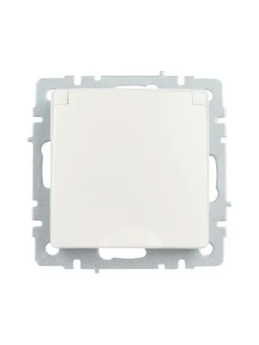 Розетка BRITE РСбш10-3-БрЖ 16А IP20 с заземл. защ. шторки с крышкой механизм жемчуж. IEK BR-R16-16-K36 фото 6