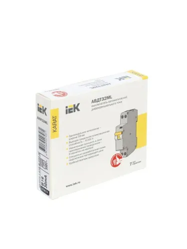 Выключатель автоматический дифференциального тока B 16А 30мА тип A АВДТ32ML KARAT IEK MVD12-1-016-B-030-A фото 11