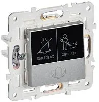 Кнопка звонка SKANDY 10А SK-V17S для отелей с индикацией серебр. IEK SK-V14-2-10-K23