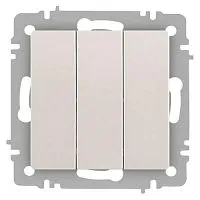 Выключатель 3-кл. СП Accent 6-106-06 10А IP20 250В AL/CU перламутр. Intro Б0063542