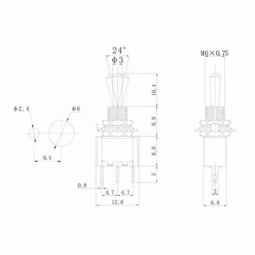 Тумблер 250В 3А (3с) ON-ON 1п Micro (MTS-102) Rexant 36-4010 фото 3