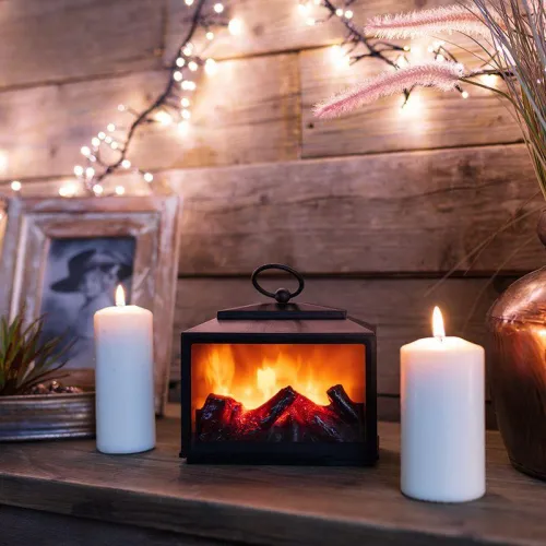 Камин светодиодный "Сканди" 18х9х16см эффект живого огня элементы питания 3хC (не в компл.) Neon-Night 511-033 фото 3