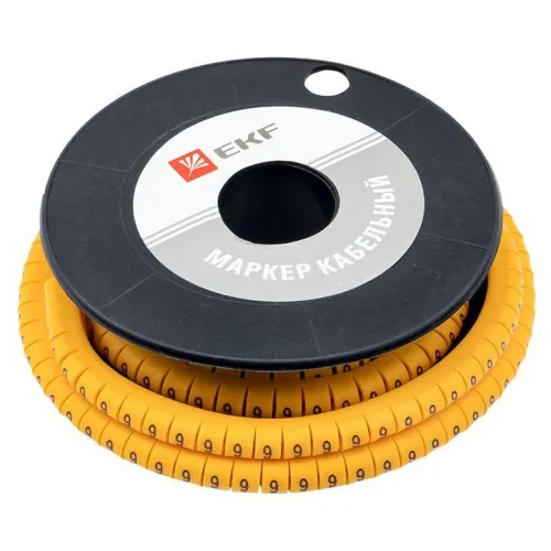 Маркер каб. 6.0кв.мм "9" (ЕС-3) (уп.350шт) EKF plc-KM-6-9 фото 2