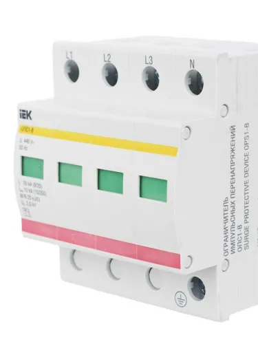 Ограничитель перенапряжения ОПС1-B 4P KARAT IEK MOP20-4-B фото 9