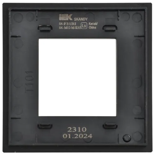Рамка 1-м SKANDY SK-F31Bl металл черн. IEK SK-M12-M-K02 фото 4