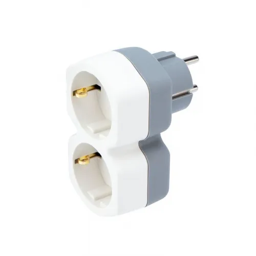 Разветвитель 2-м с заземл. 16А IP20 защ. шторки бел. Rexant 11-1087 фото 3