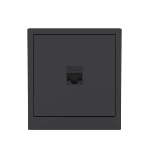 Розетка компьютерная 1-м KANT RJ45 кат.6A без шторки черн. уголь DKC 7012673 фото 6