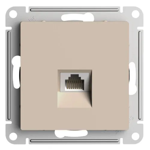 Розетка компьютерная AtlasDesign RJ45 кат.6A механизм песочн. SE ATN001286 фото 2