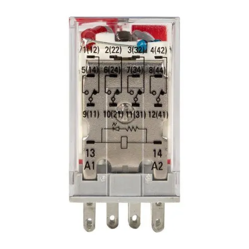 Реле промежуточное RPAt 22/4 5А 230В AC с кнопкой и мех. индикацией AVERES EKF rpat-22-4-230AC фото 3