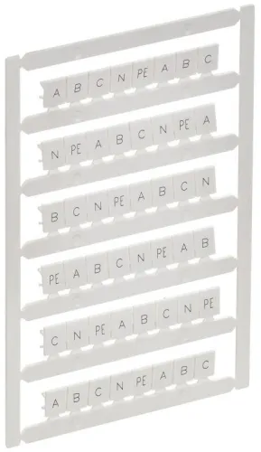 Маркер для CTS 6кв.мм/CP 10кв.мм "A; B; C; N; PE" ARMAFIX IEK AF-CT10D-M-006-21