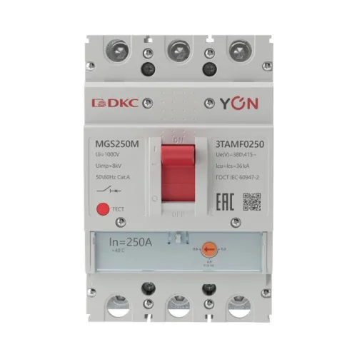 Выключатель автоматический MGS250 3P 200-250A 25kA YON MGS250M-3TAMF0250 фото 2