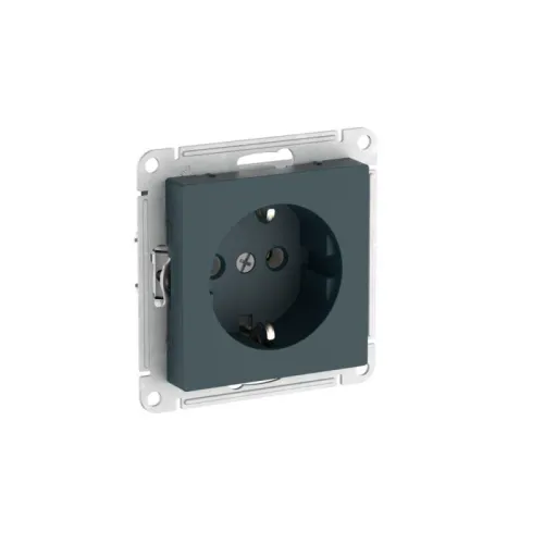 Розетка AtlasDesign 16А с заземл. быстрозажим. клем. механизм изумруд SE ATN000843S