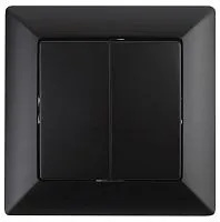 Выключатель 2-кл. СП Solo 4-104-05 10А 250В IP20 антрацит Intro Б0053589