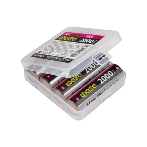 Аккумулятор 18650 3.7В Li-Ion 2000мА.ч без платы защиты PB-4 (уп.4шт) ФАZА 5060319 фото 5