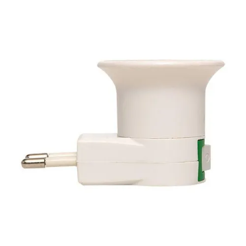 Переходник вилка-Е27 с выкл. бел. EKF ADF-E27-s-w фото 2