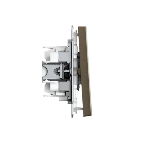 Переключатель 2-кл. ArtGallery 10AX быстрозажим. клем. механизм мокко SE GAL000665S фото 3